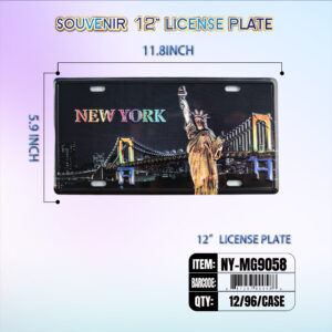 License Plate Souvenir 12"